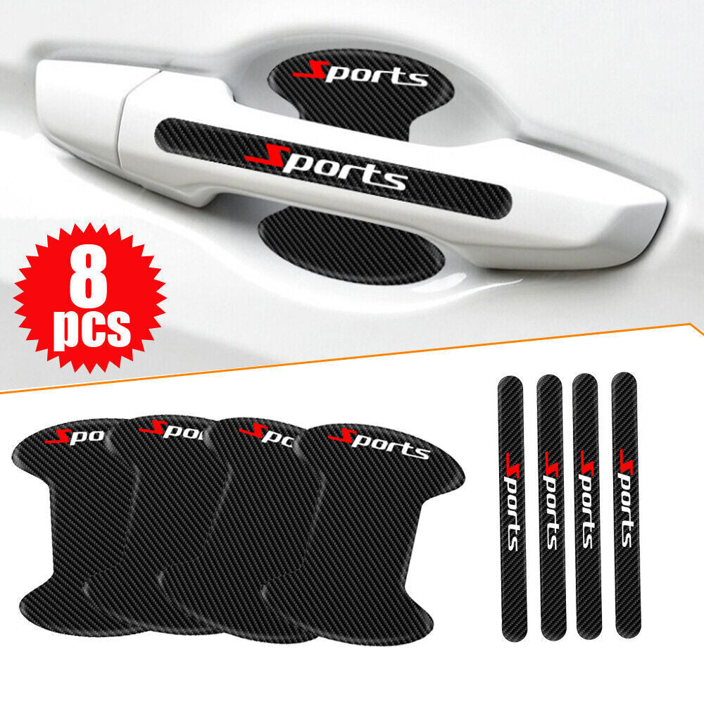 8pcs Car Door Handle Bowl Sticker Protector Anti Scratch Film Cover