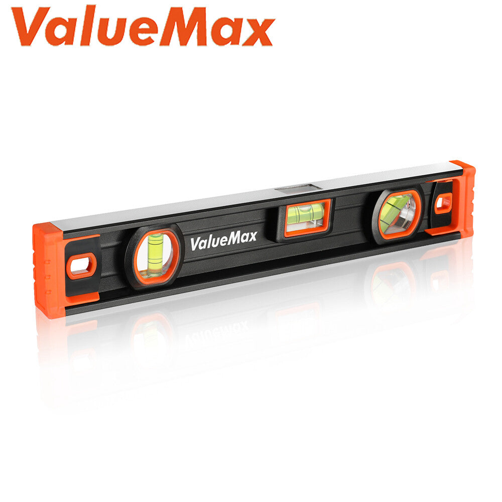 Valuemax 16-in Magnetic Level Tool 3 High-Visibility Vials Rubber