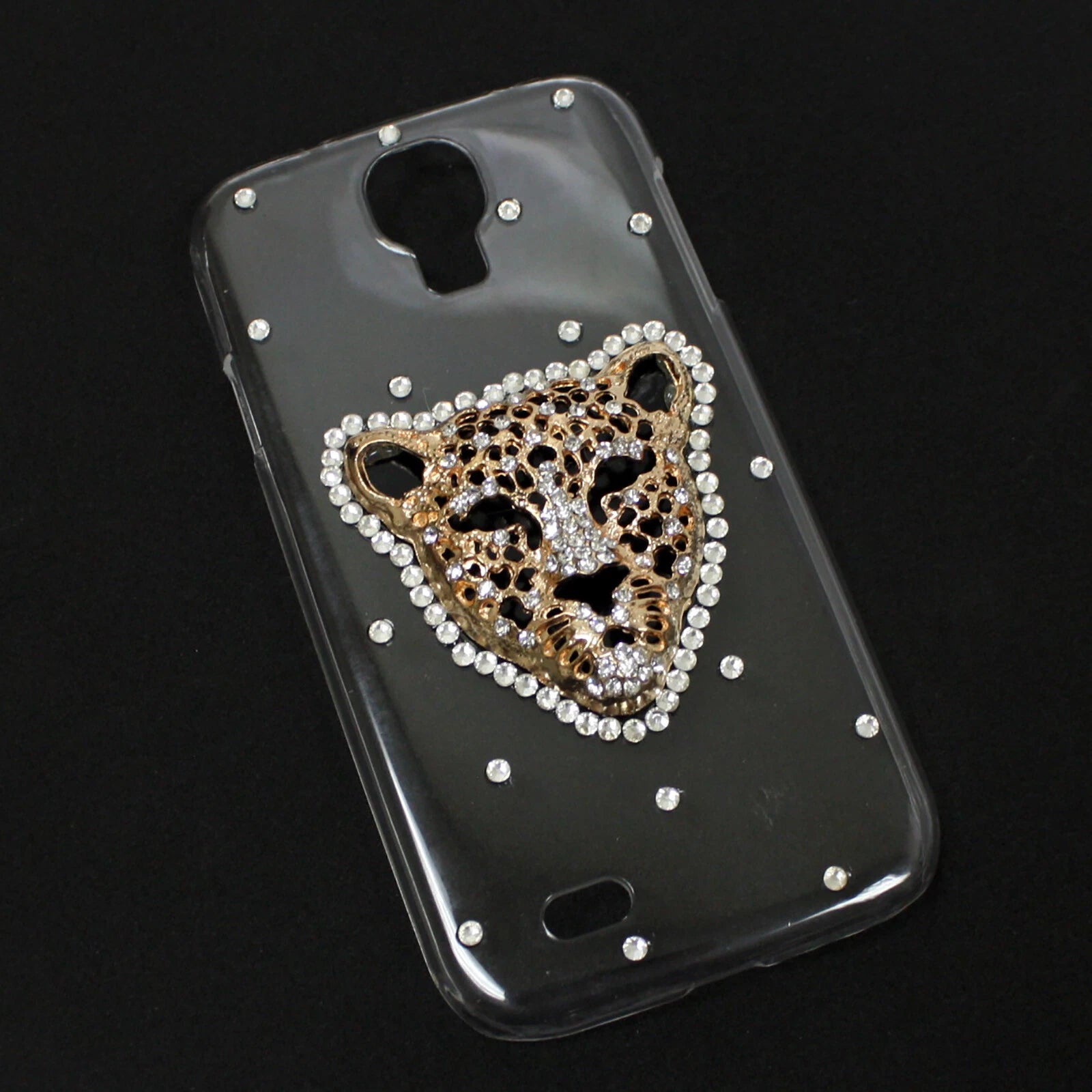 Samsung Galaxy S4 Hard Shell Phone Case Clear Leopard
