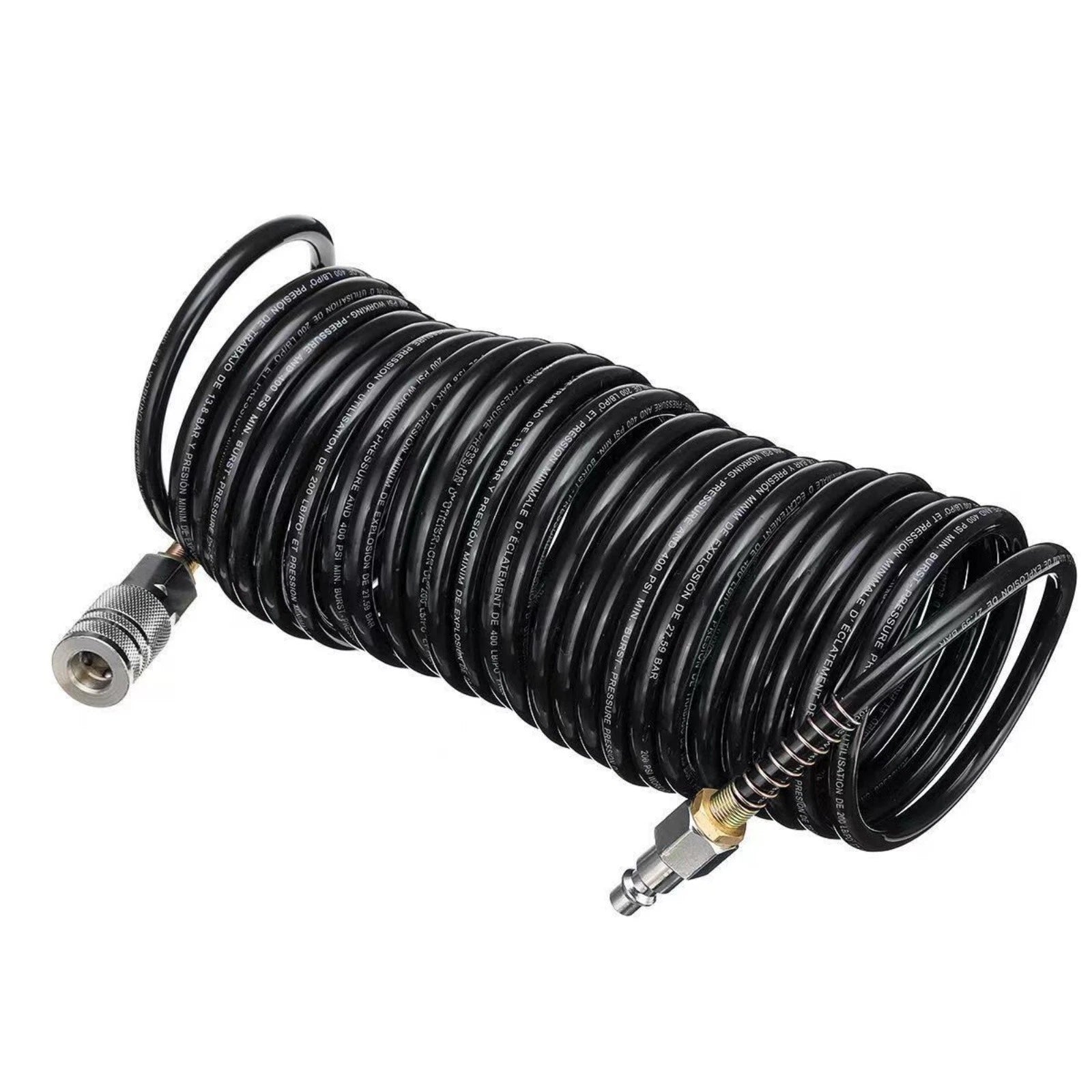 1/4" Npt X 25ft Rubber Air Hose 200PSI Oil Resistant With Quick
