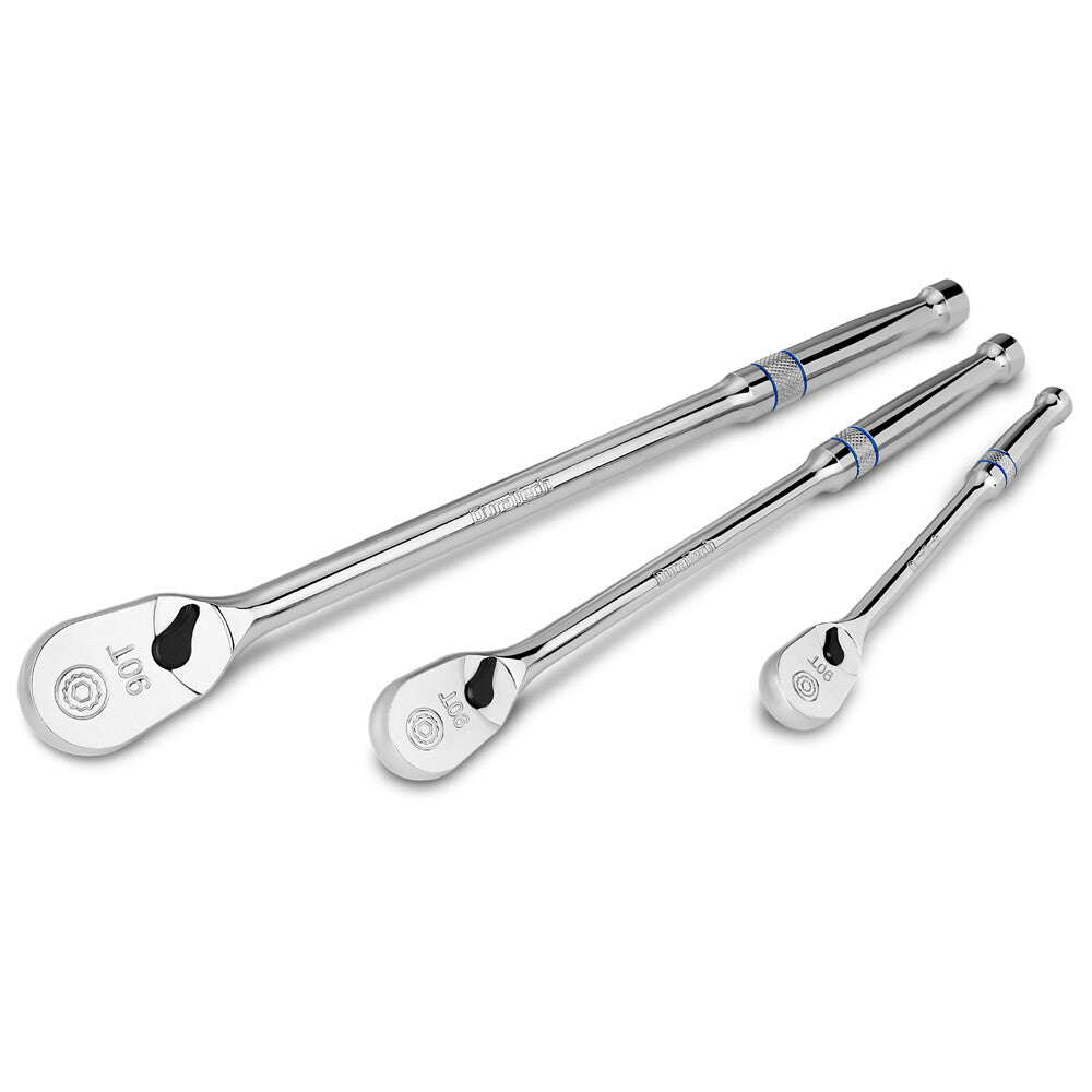 DURATECH 3-Piece Extra Long Drive Ratchet Handle 1/4" 3/8" 1/2" by DURATECH