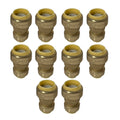 10 Pack XFITTING 3/4" X 1/2" Push Fit Coupling Push to