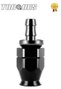 An-6 Straight Ptfe Hose Fitting to 8MM Barb Adapter Black