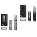WORKPRO Premium Titanium Utility Knife Black/Gray CNC Unibody w/10 Extra Blades