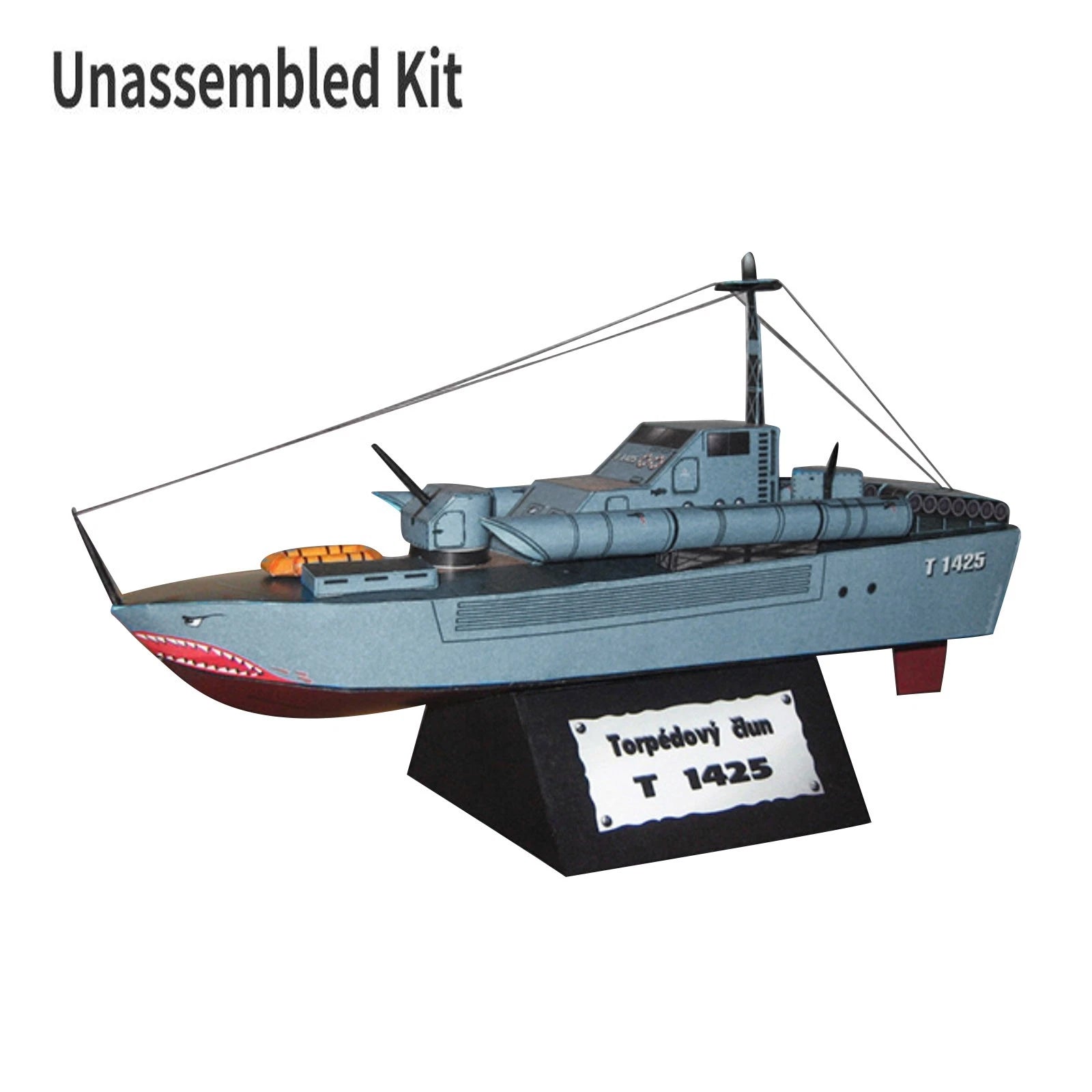 17cm Russian T-1425 Torpedo Boat 1:150 Paper Model Diy Model