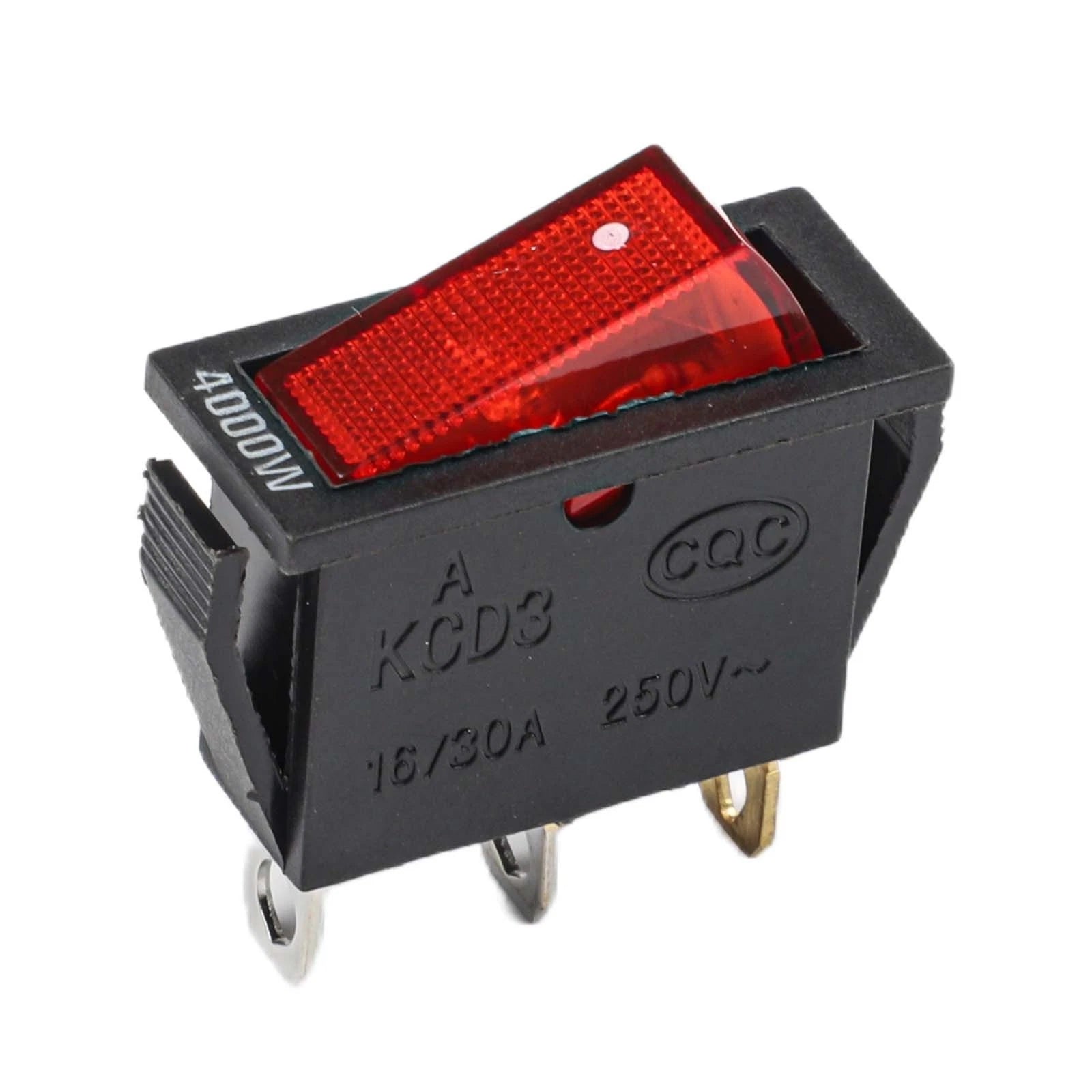 Power Switch Button Rocker Switch Red Rocker Switch 3 Pins Ac 125V 20a