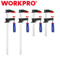 Workpro 4-pack Steel Bar Clamps Set 6"&12" | Built Supply Co