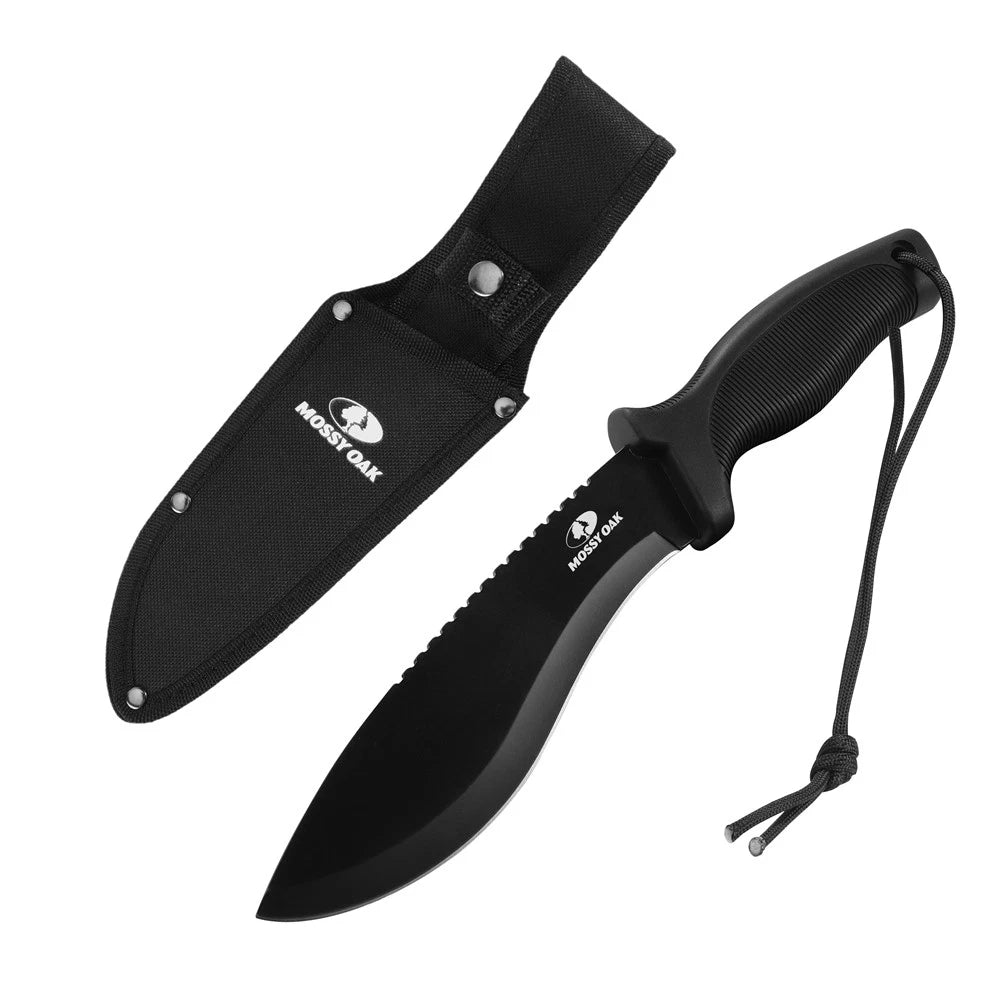 Mossy Oak 11.5'' Machete w/Sheath Stainless Steel Machete Knife Anti-Slip Handle