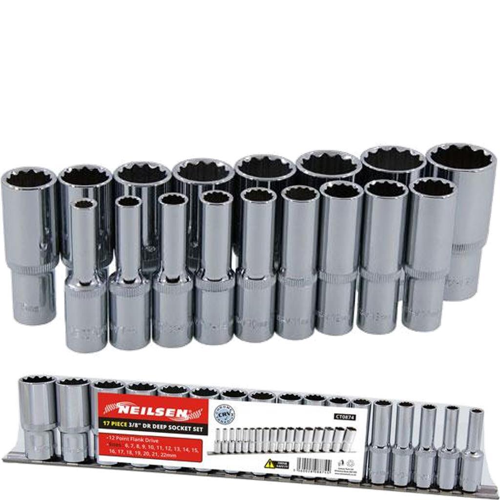 Neilsen 17pc Long Reach Deep Socket Set