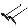 8" Slatwall Hook Panel Display Hooks, 1/4" Thickness Metal, Black -