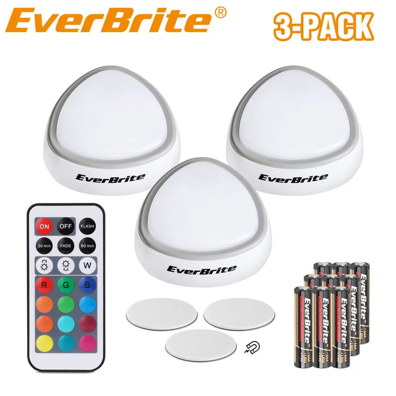 Everbrite 3-pack Wireless Push Light Tap Light Led | Built Supply Co