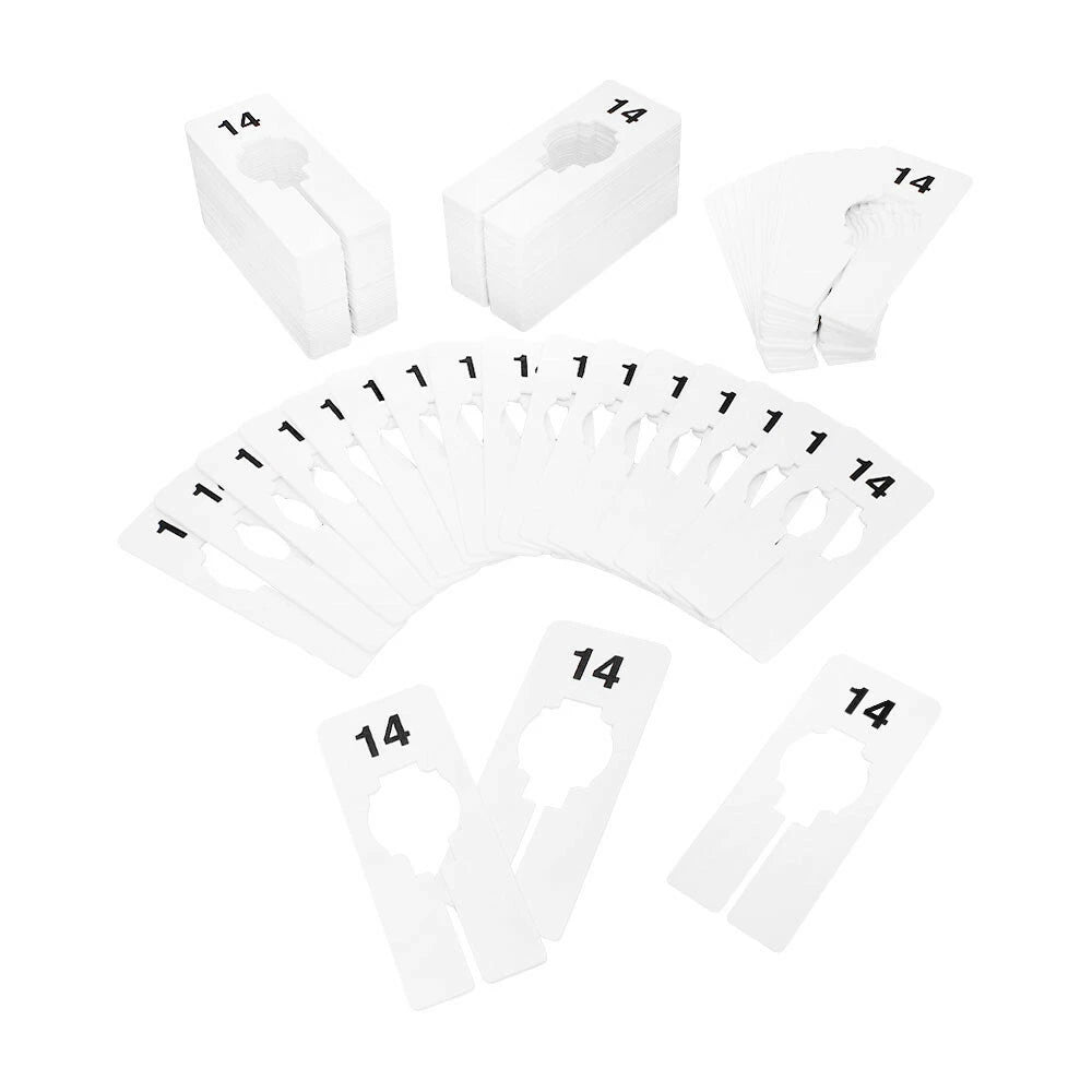 Hangers Retail Clothing 2" X 5" Rectangular Plastic Size 14 Dividers