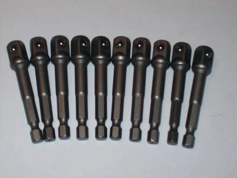 10 Power Extension Bars Driver Bits Hex Shank 3/8"