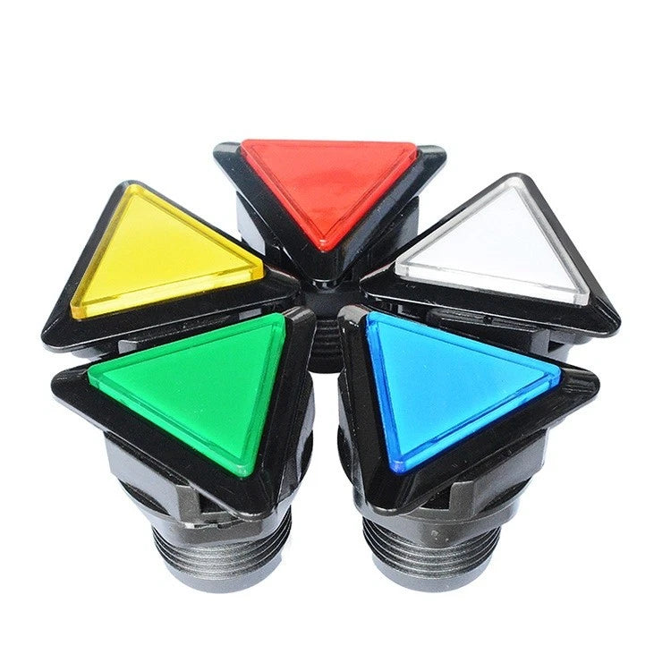 New 39*39*39mm Triangle Arcade Push Buttons Illumilated Led Light W/