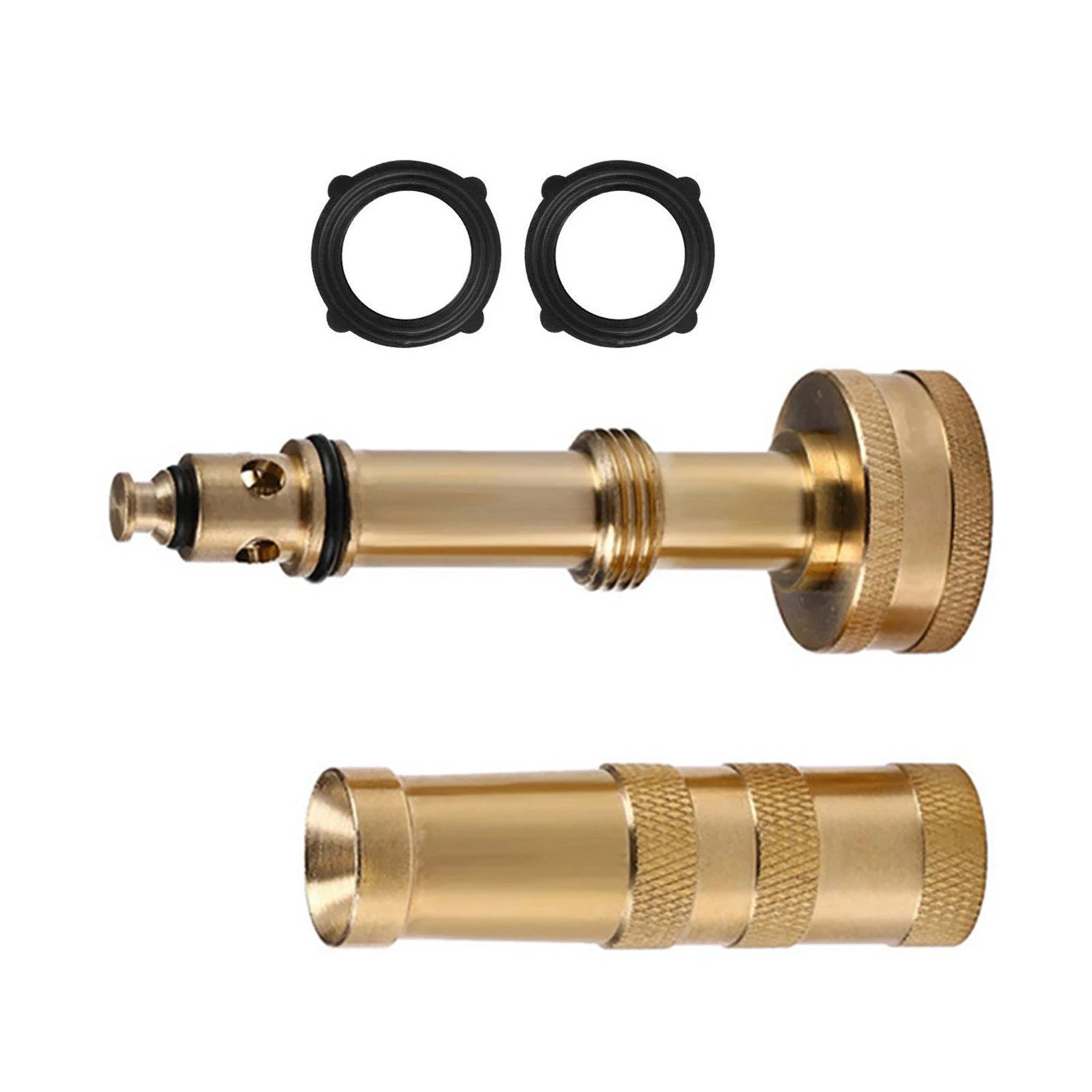 New 3/4" Brass Nozzle High Pressure Twist Water Hose Sprayer Garden
