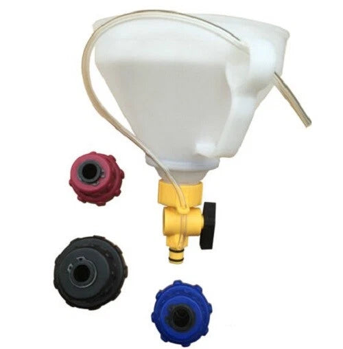 Mechanic'S Funnel Coolant Antifreeze Radiator Tool Filler Filling Refill Kit Set