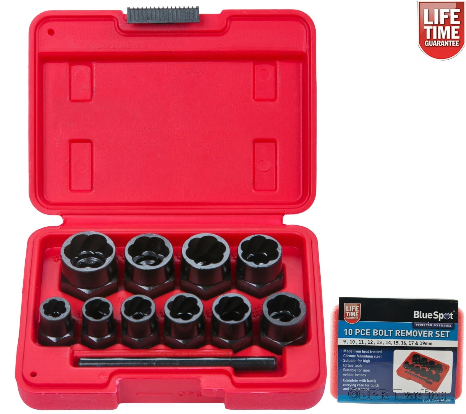 Bluespot Damaged Nut Bolt Remover Stud Extractor Socket Set Broken