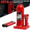 Red 15" 4 Tons Manual Automotive Hydraulic Welded Bottle Jack Car