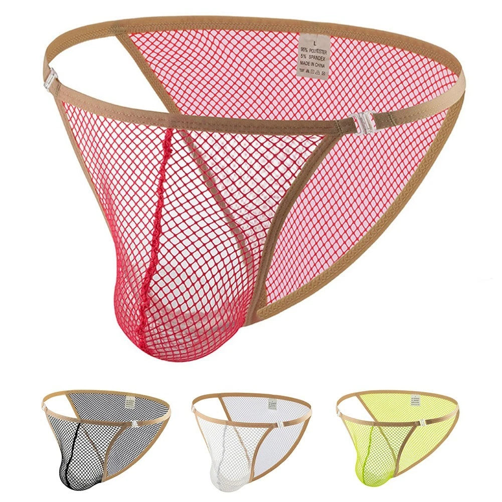 Men Quick Dry Thin Mesh Breathable Underpants With Pouch For Everyday