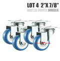 Heavy Duty Lot 4 2" Swivel Caster Wheels Rubber Base With Top Plate &