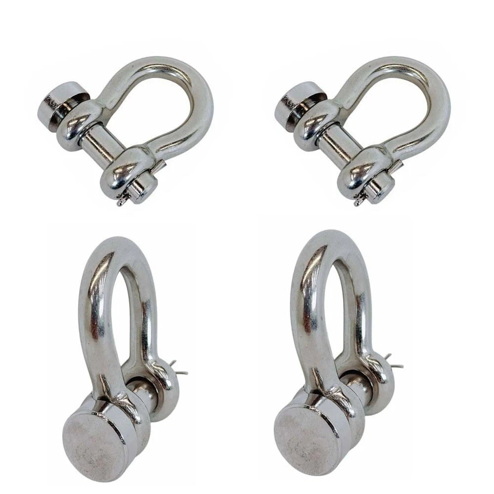 Mil-spec 1/2" Round Pin Anchor Shackle 3,000lb Forged Stainless Steel