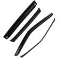 Black Window Rain Guard for Nissan Frontier Crew Cab 2005-2020 4Pcs Adhesive