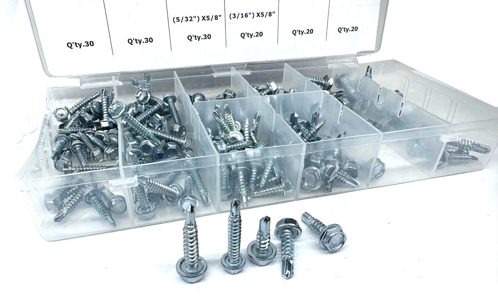 Steel Self Screws Assortment Hex Head Self Drilling Tapping Tek Screw