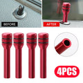 4pcs Aluminum Door Locking Knob Pull Pins Cover Red by Unbranded