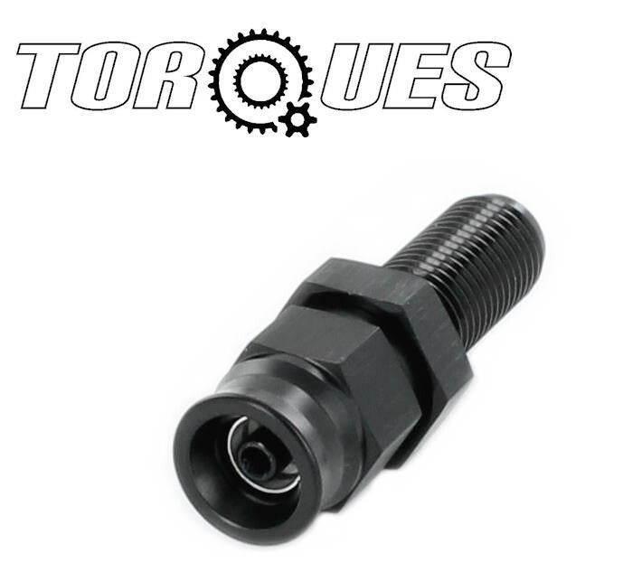 AN-3 to AN3 Bulkhead Straight PTFE Hose Fitting Black by Unbranded