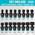 DURATECH 16pc 3/8-Drive Swivel Socket Set Metric 8–24mm by DURATECH