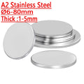 Stainless Steel Round Disc 304 Grade Ø6-80mm