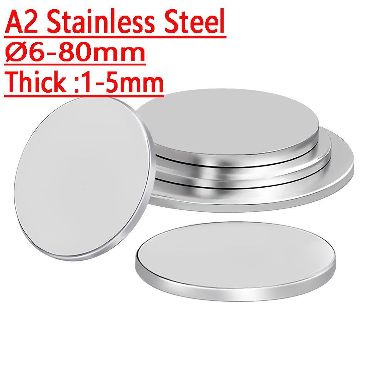 Stainless Steel Round Disc 304 Grade Ø6-80mm