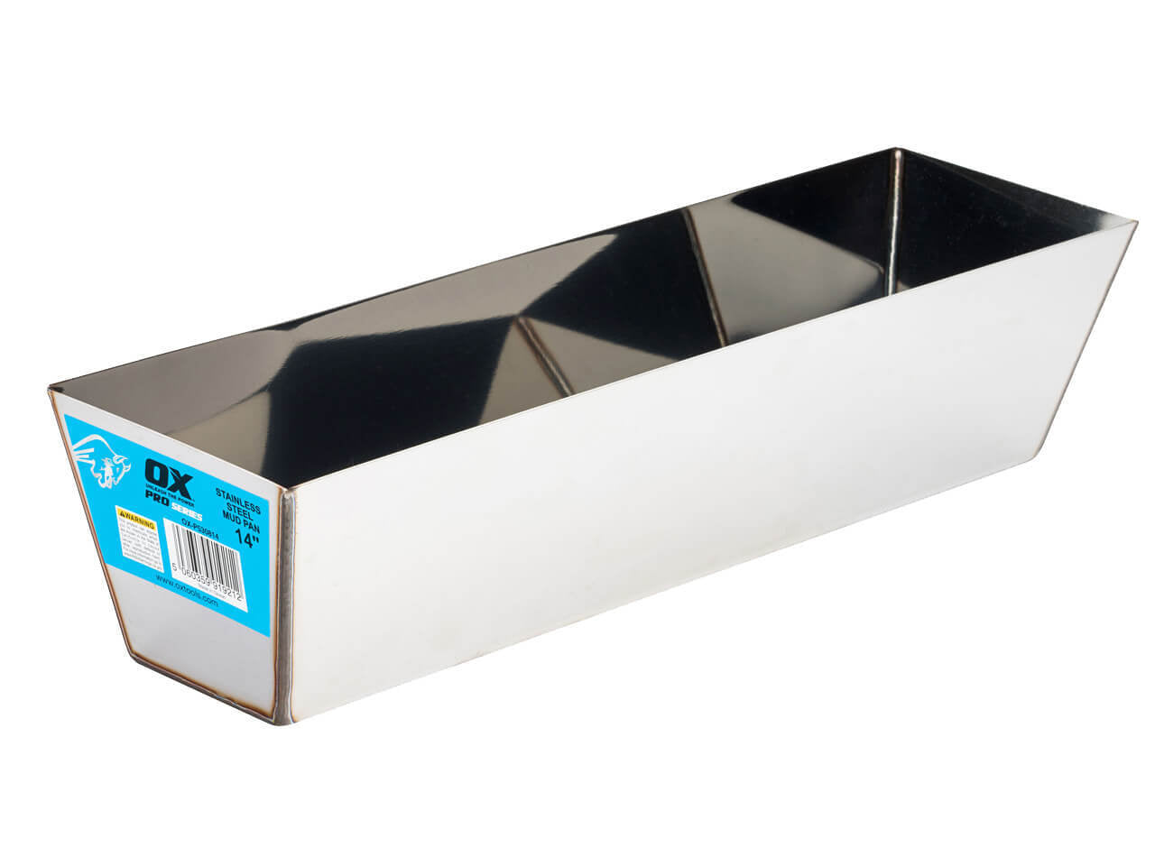 OX Tools 14" Pro Stainless Steel Mud Pan