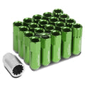 Aluminum Green 16 Lug+4 Lock Nuts+adapter M12x1.5 | Built Supply Co