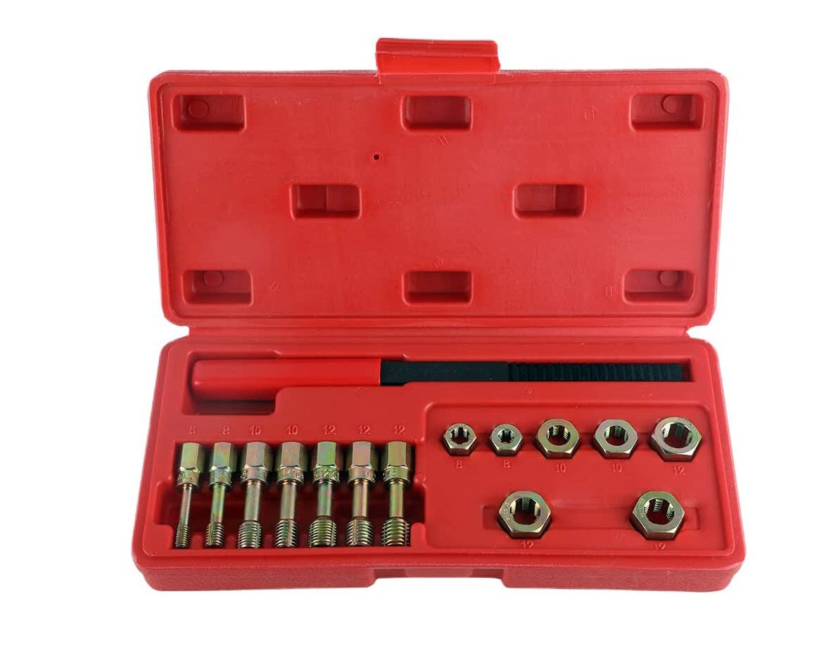 15PC Metric Thread Chaser Set Universal Taps & Dies