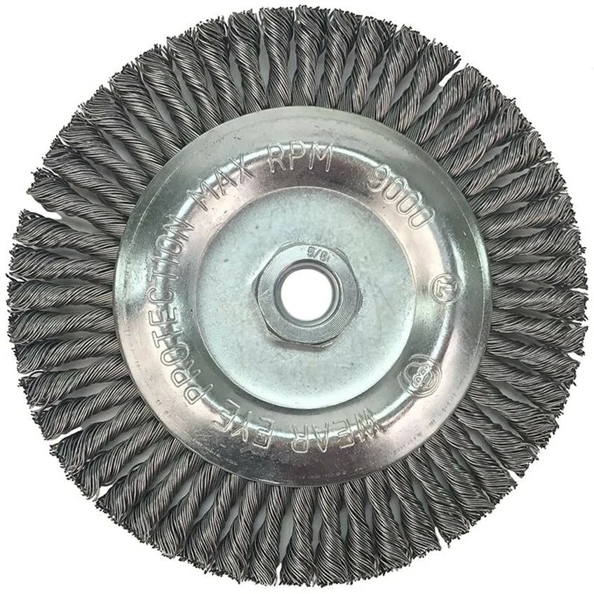 6" x 5/8-11" Stainless Steel Stringer Bead Wire Wheel For Angle Grinder