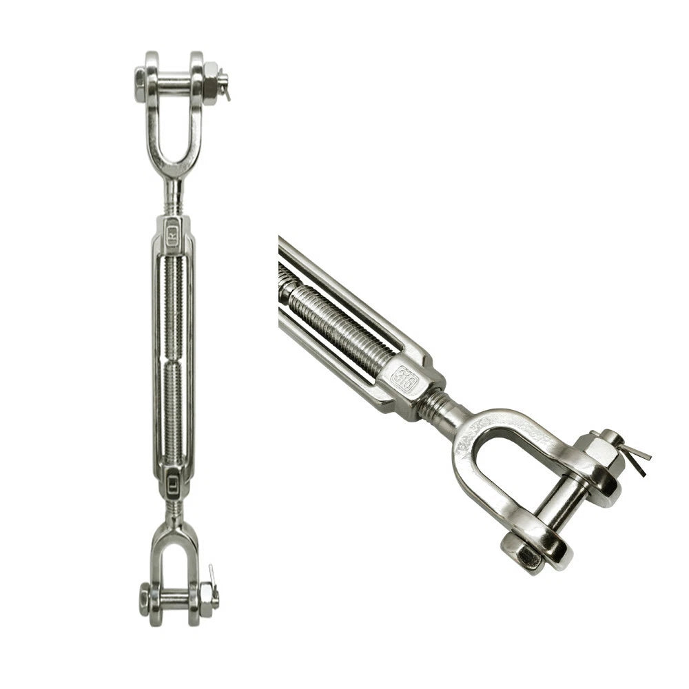 316 Stainless Steel Jaw Jaw Turnbuckle 3/4'' X 12''