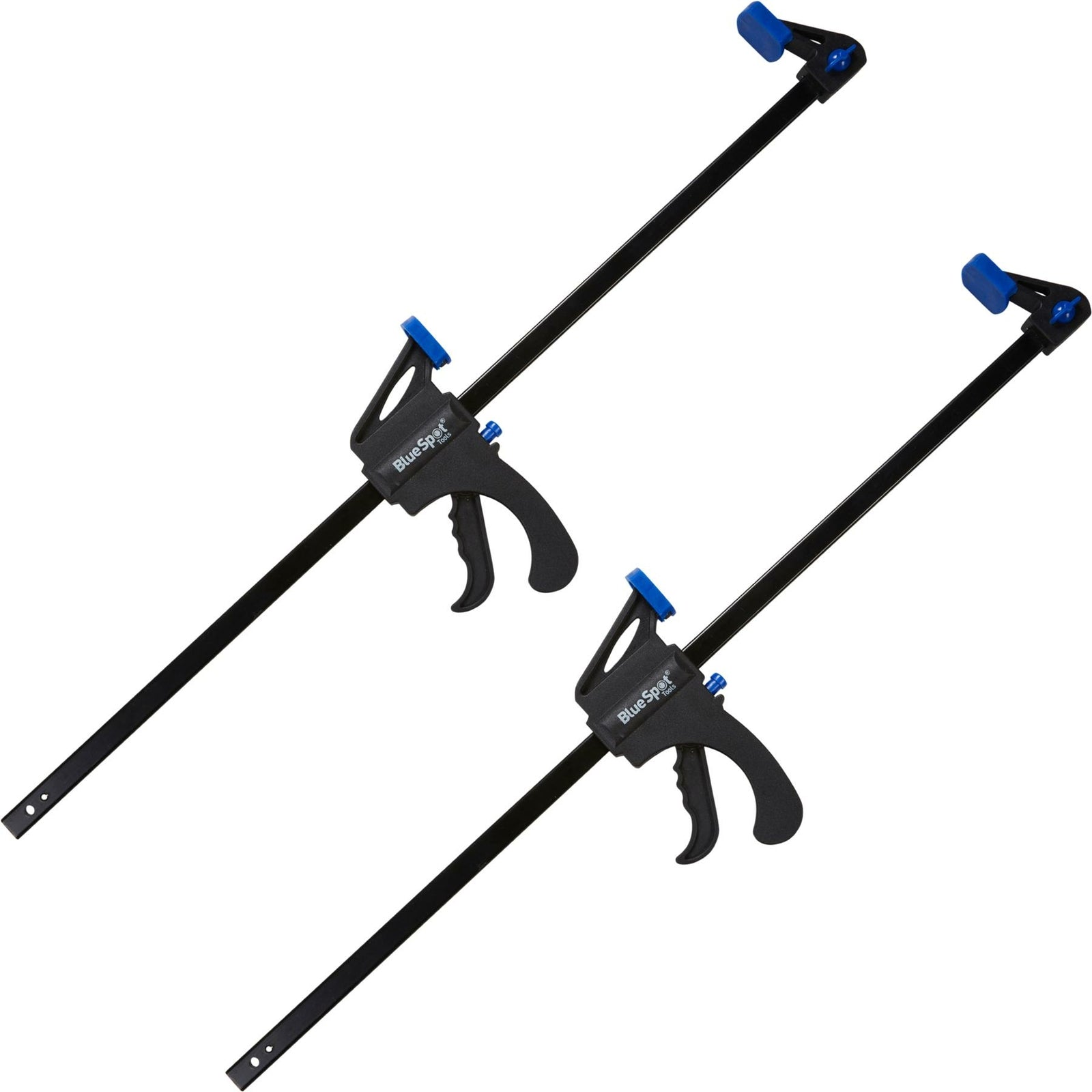 BlueSpot 2pc Quick Grip Speed Ratchet Vice Bar Clamps 600mm Rapid Clamp Set 24"O