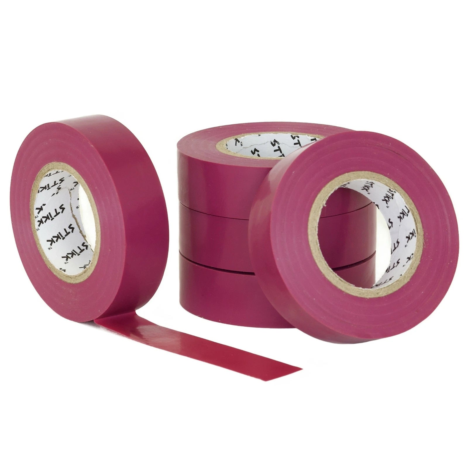 Stikk Purple Electrical Tape (5 Pack) 3/4" Wide 66 Feet 20 Meters Long