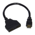 Hdmi Cable Adapter Male To Dual Female Converter Only 1 Output Device