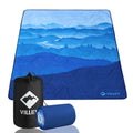 VILLEY Park Picnic Blanket 3-Layer Camping Blanket Washable Water Repellent Blue