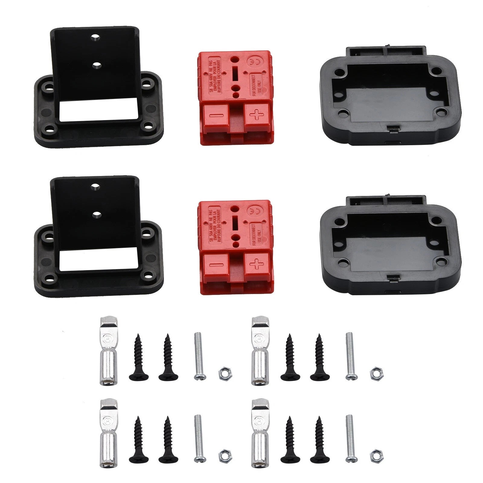50a Battery Quick Connector With Flush Mount Base For Winch Atv Utv