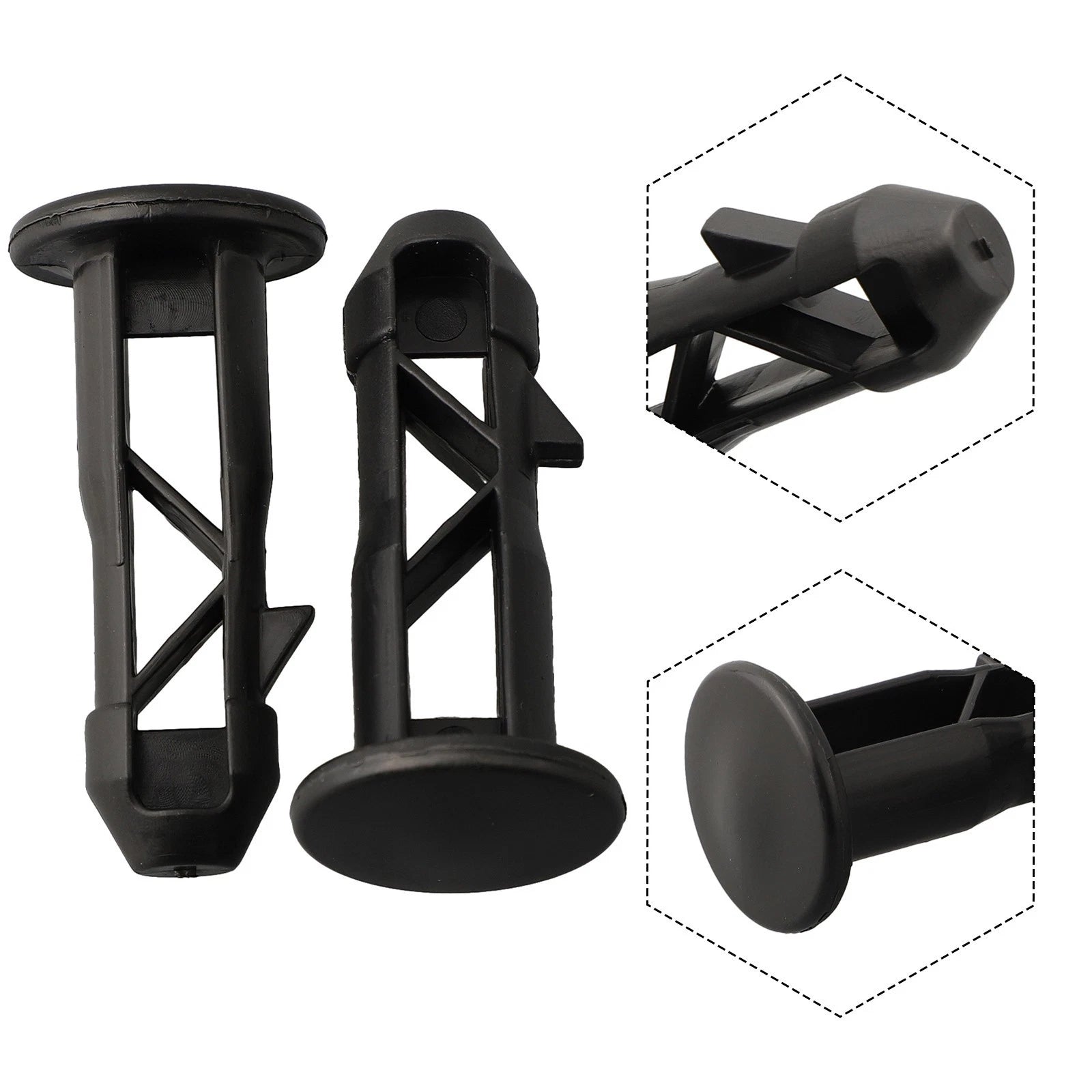 67mm X 31mm Black Plastic For Wheelie Bin Lid Hinge Pins For 240l