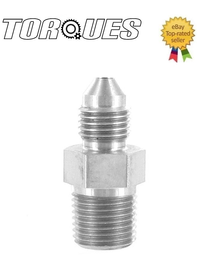 An -4 (4an An04) to 1/4" Npt Straight Stainless Steel Adapter