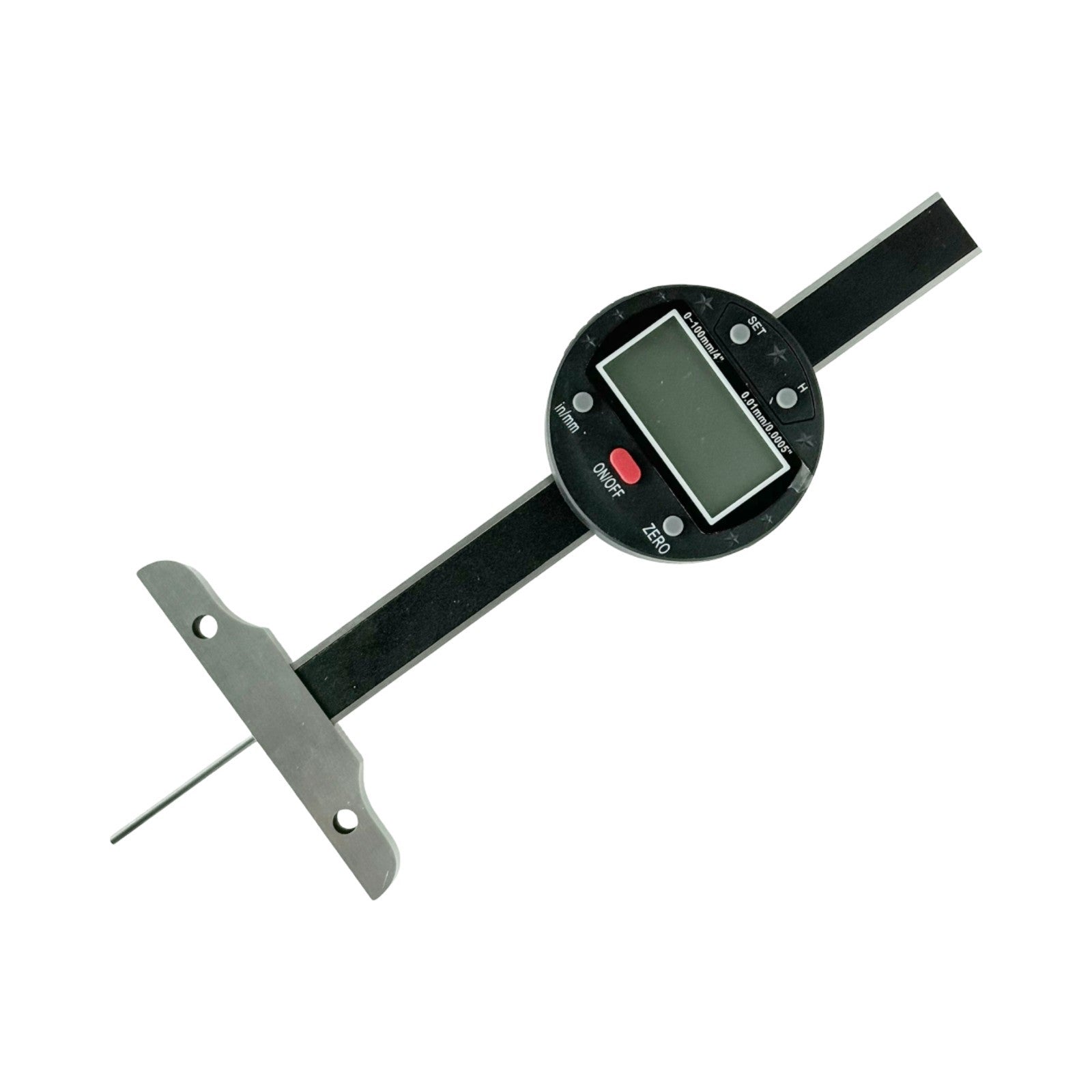 Digital Depth Gauge 0-100mm / 0-4 inch, Electronic Depth Measuring