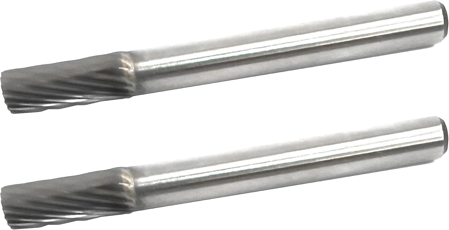 Cylindrical 1/4" Carbide Burr Bur Tool Die Grinder Bit 6mm Shank for