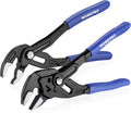 WORKPRO 2PC 7" Plier Wrench Groove Joint Plier Set Quick Adjustment