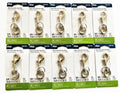 10 Blue Hawk 3-3/4 X 5/8 Swivel Dog Bolt Snap Nickel Plated Key Chain