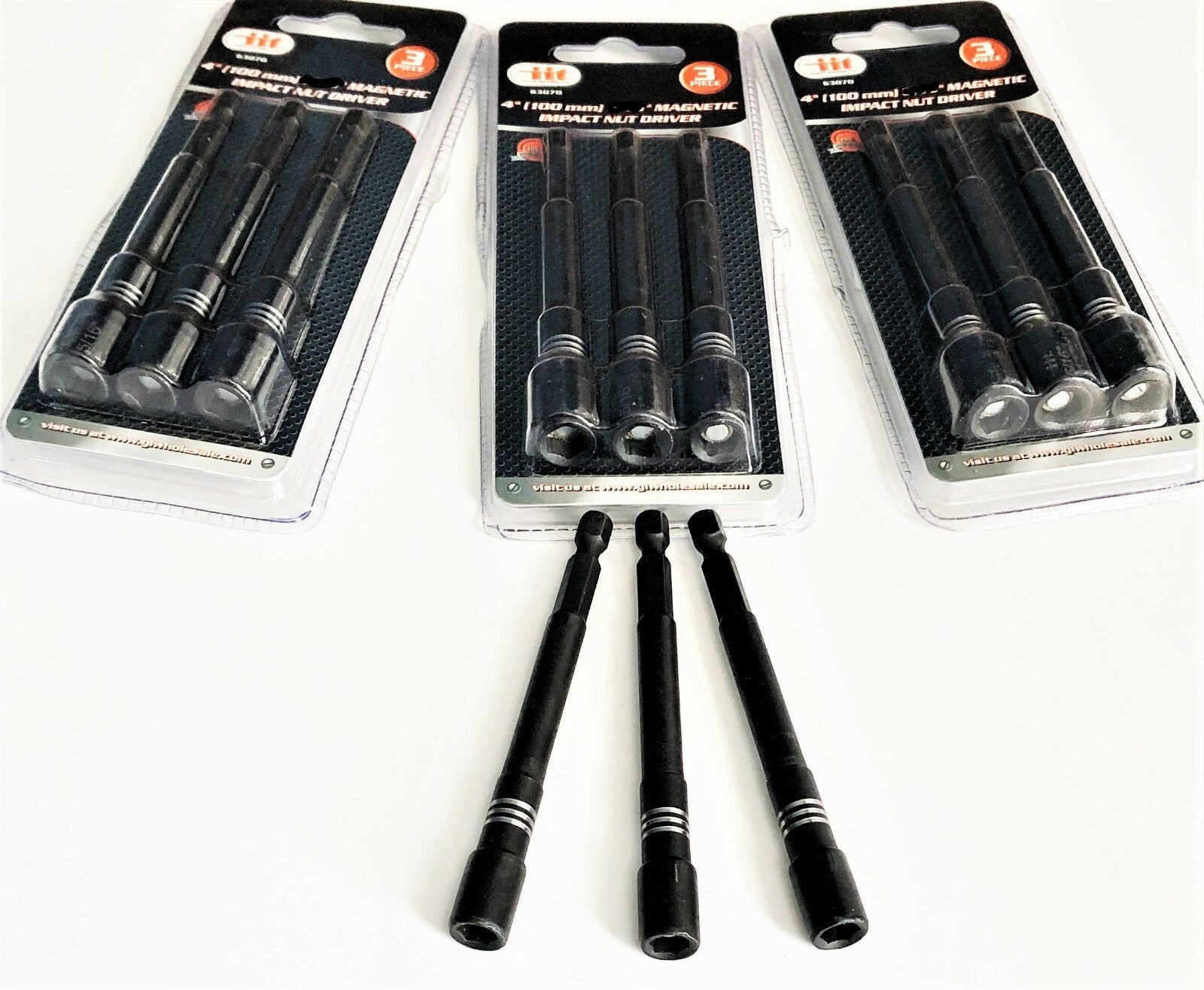 12 Industrial 1/4" Magnetic Nut Setters