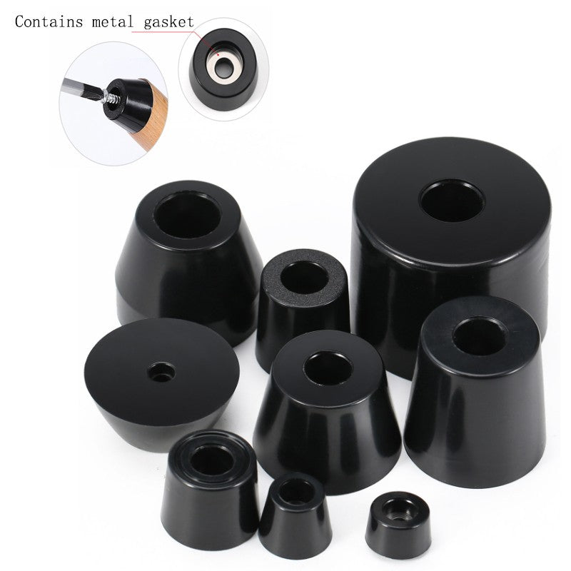 Black Round Rubber Feet Bumpers Non-Slip